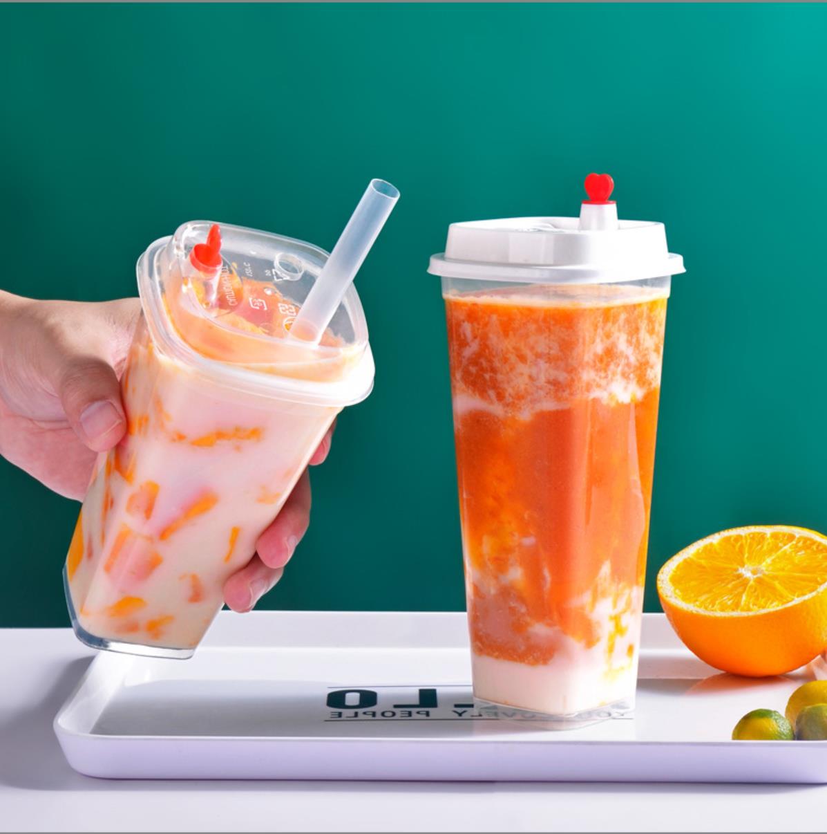 Square multi-size drink cup