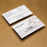 Coated paper gift certificate
